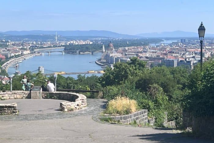 view from the top of Gellert Hill in Budapest