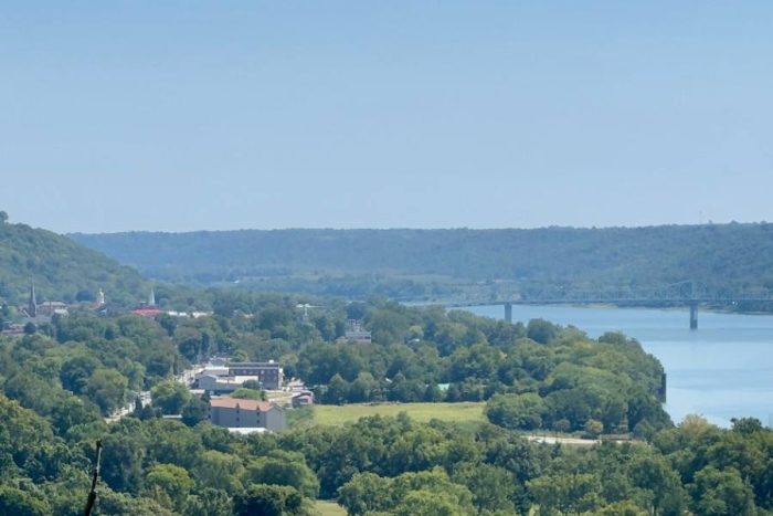 view from tower at Clifty Falls State Park