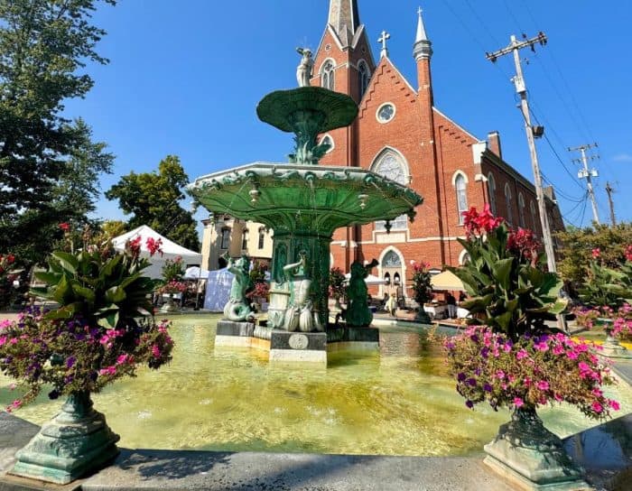 Historic Broadway Fountain in Madison Indiana