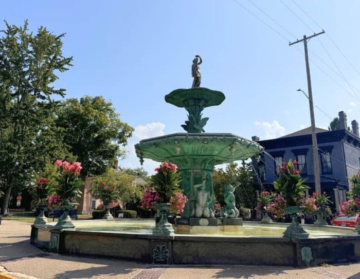 Historic Broadway Fountain in Madison Indiana