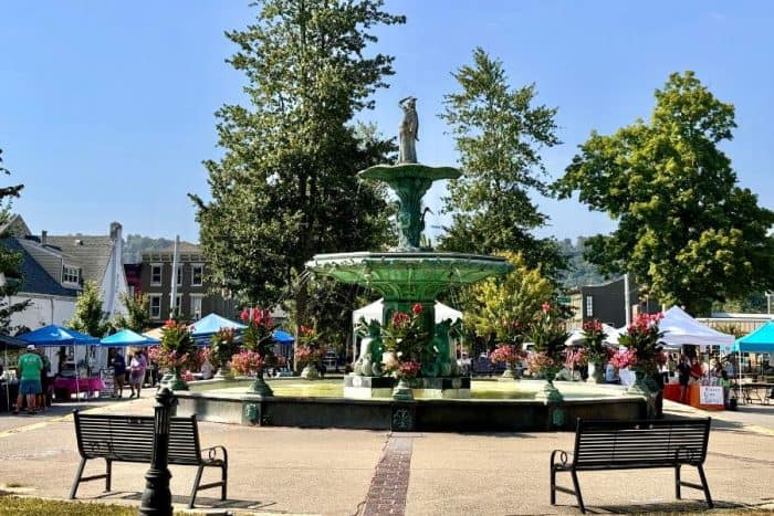 Historic Broadway Fountain in Madison Indiana