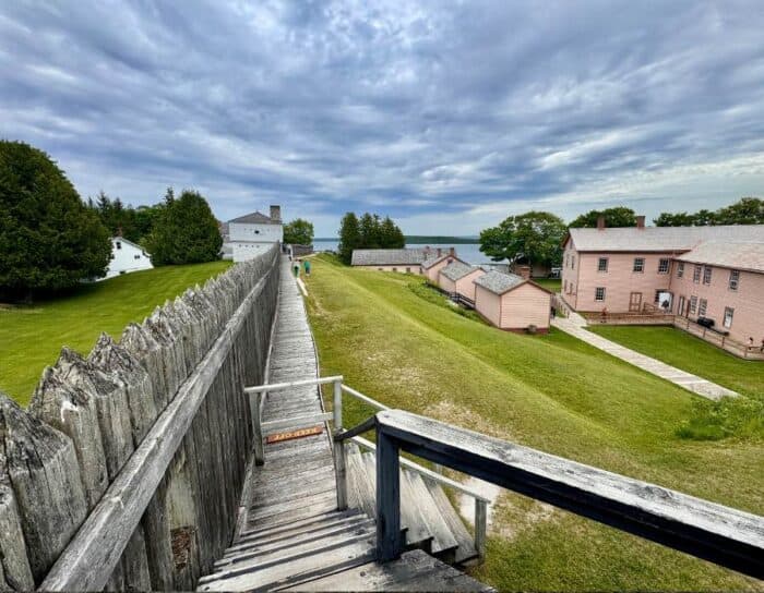 fence perimeter Fort Mackinac on Mackinac Island 