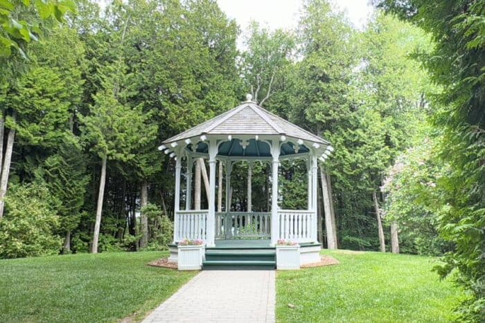 gazebo near Fort Mackinac 