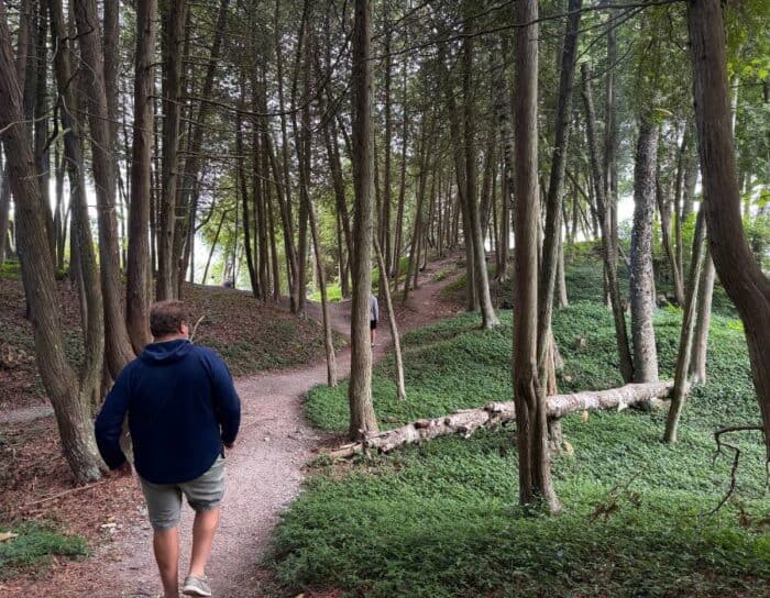 hiking trail near Fort Mackinac