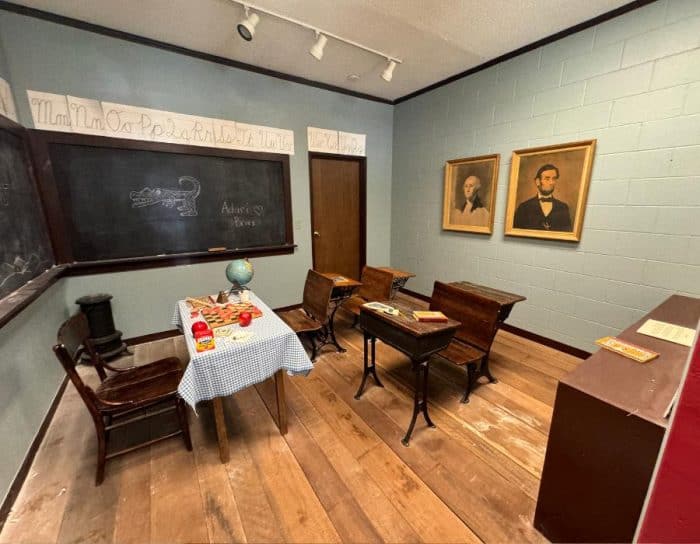 kids schoolhouse play area at Jefferson County Historical Society 