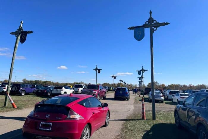 parking at Ohio Renaissance Festival 