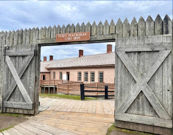 rear entrance Fort Mackinac on Mackinac Island 