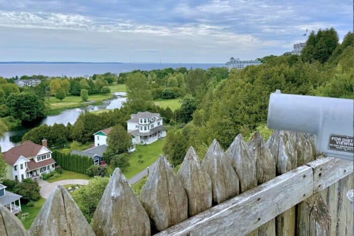 scenic view from Fort Mackinac on Mackinac Island 