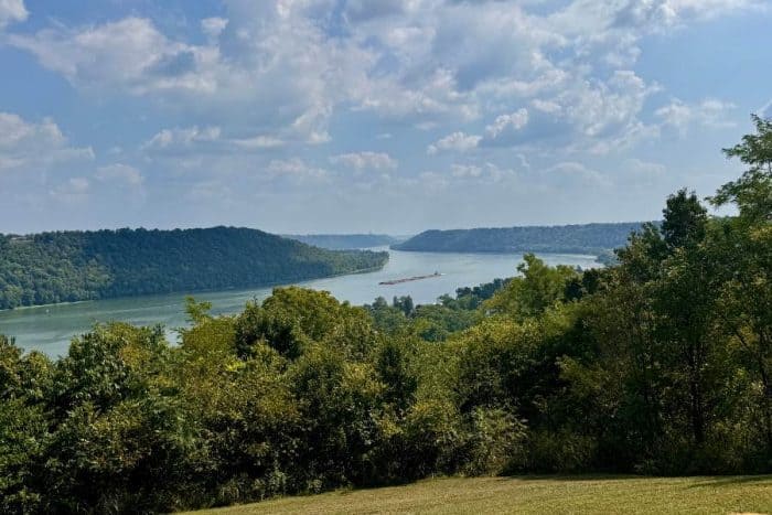 view of Ohio River from Hanover College Madison Indiana