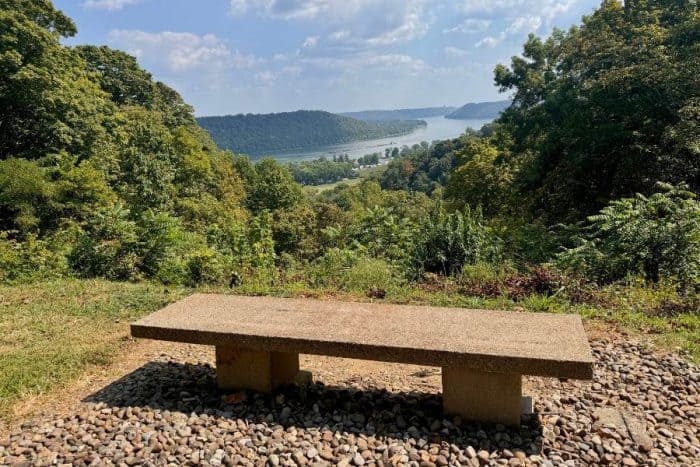 view of Ohio River from Hanover College Madison Indiana