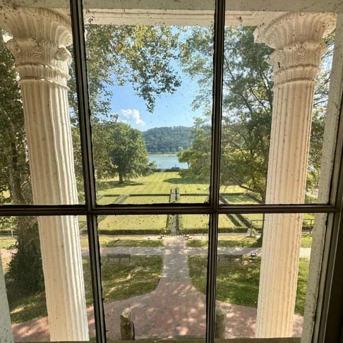 window view from Lanier Mansion Madison Indiana 