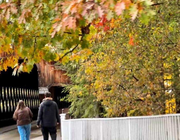 Covered bridge in Woodstock Vermont