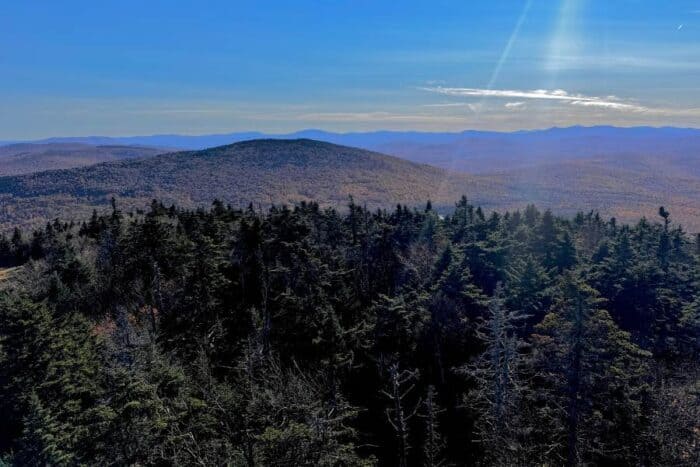 View from Okemo Fire Tower in Ludlow VT 