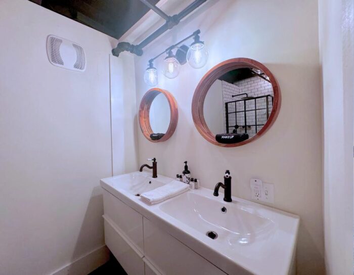 bathroom 2 at vacation rental at The Mill Ludlow VT