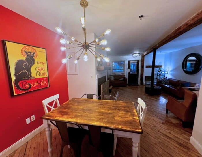 dining area vacation rental at The Mill Ludlow VT