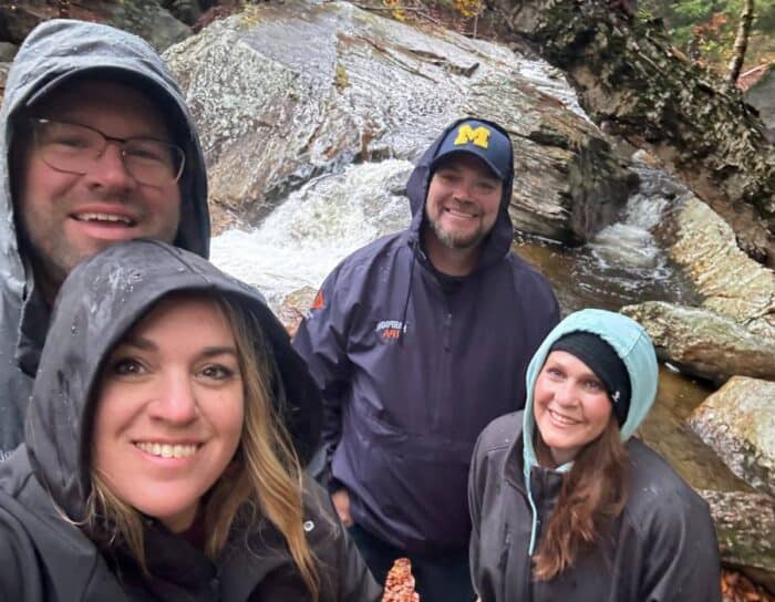 friends at lower Buttermilk Falls  Ludlow VT