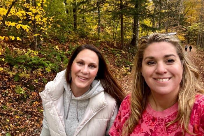 hikers at Mount Tom in Woodstock Vermont