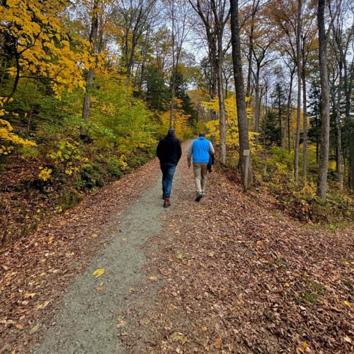 hikers at Mount Tom in Woodstock Vermont