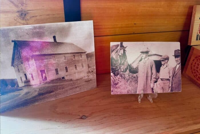 old photos at The Plymouth Cheese in Vermont