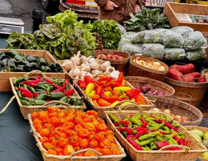 vegetables at Ludlow Farmers Market