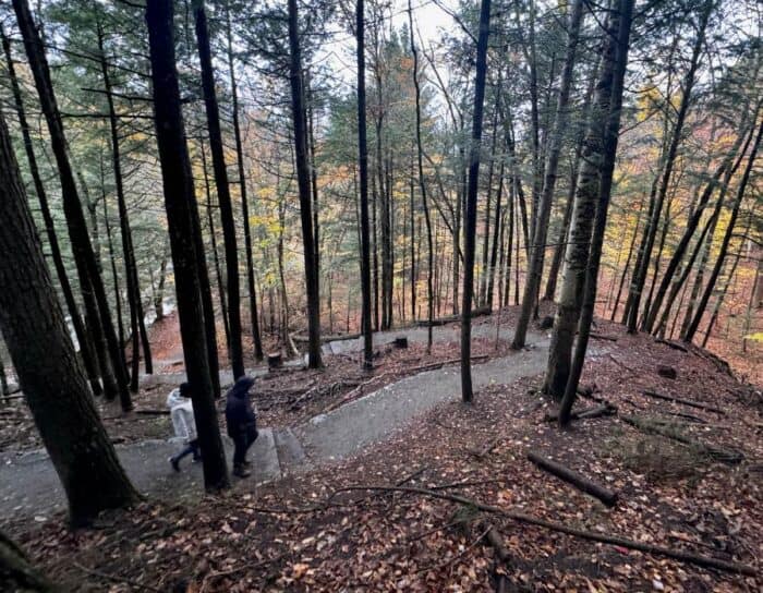 Moss Glen Falls trail Stowe Vermont