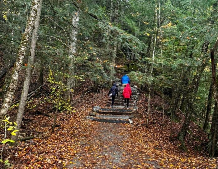 Moss Glen Falls trail Stowe Vermont