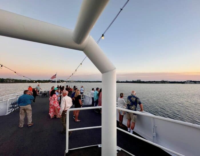 Sunset Dinner Cruise on a 125-foot Solaris Yacht