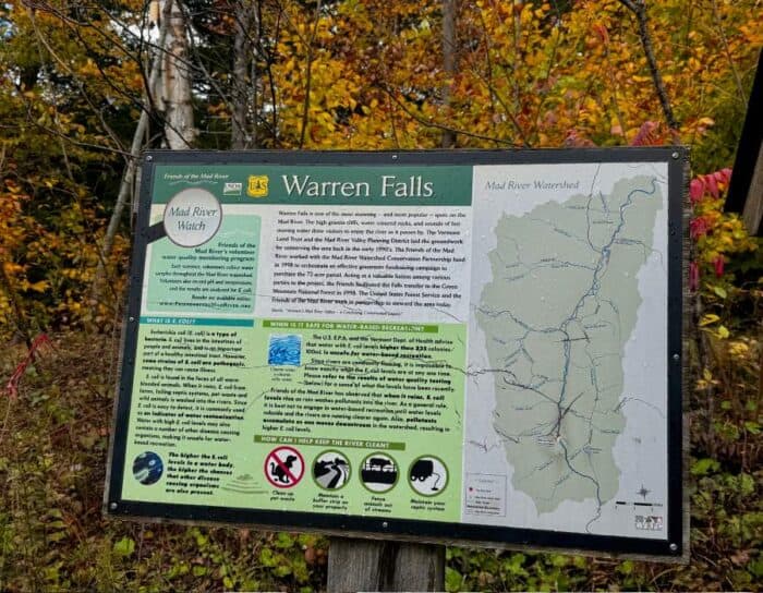 Warren Falls in Vermont