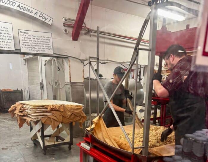 apple pressing Cold Hollow Cider Mill