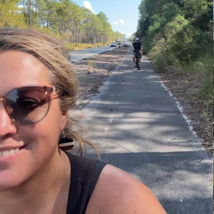 couple on bike path 30A Florida