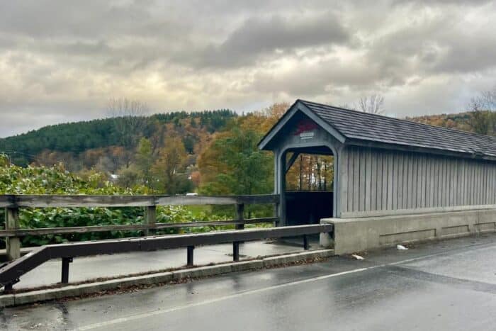 covered bridge Stowe Vermont