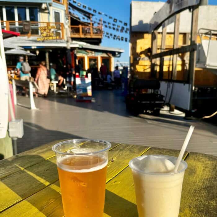 drinks at Destin Harbor Boardwalk 