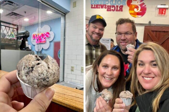  ice cream sample on factory tour  at Ben & Jerry's in Vermont