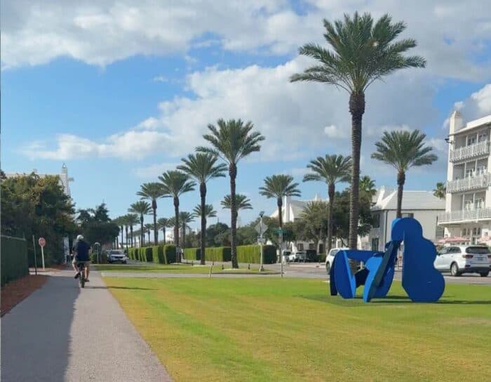 man riding bike on 30A