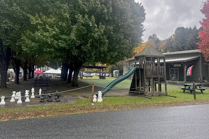 playground near Harpoon Brewery in Vermont 