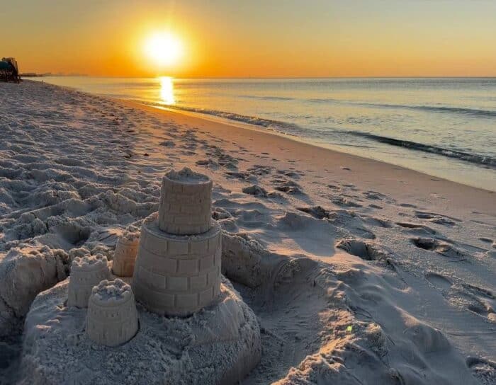 sandcastle on the beach in Destin Florida 