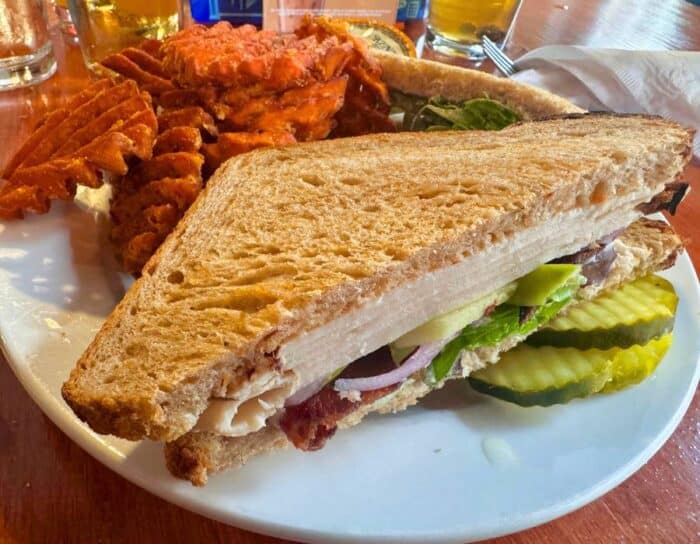 sandwich at Harpoon Brewery Taproom and Beer Garden in Vermont