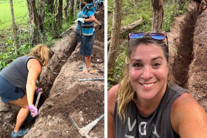 digging ditches in Nicaragua