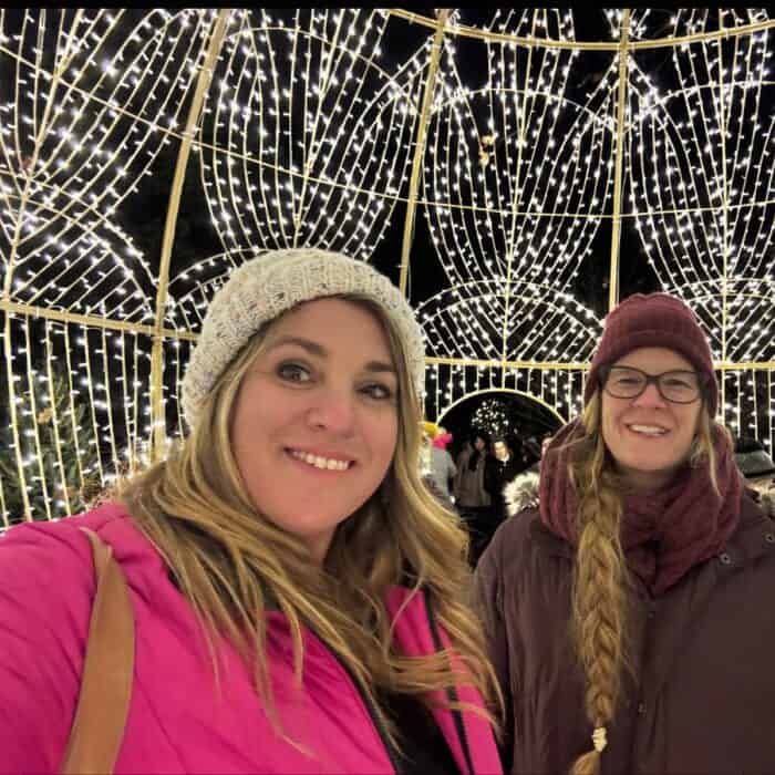 friends at Winterlights at Newfields in Indianapolis