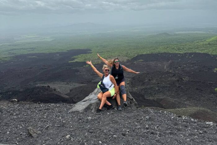 friends on Cerro Negro Volcano Nicaragua 