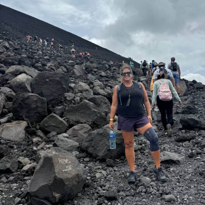 group hiking  Cerro Negro Volcano Nicaragua 