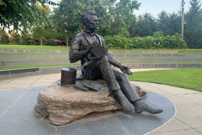 Abe Lincoln sculpture at Louisville Riverfront Park