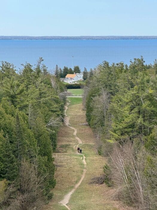 path between Fort Holmes and Fort Mackinac