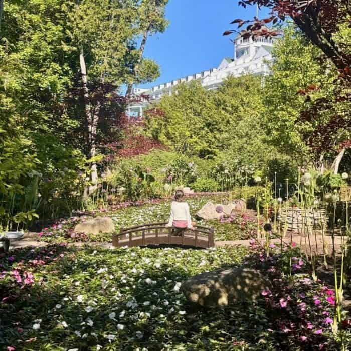 secret garden at The Grand Hotel Mackinac Island