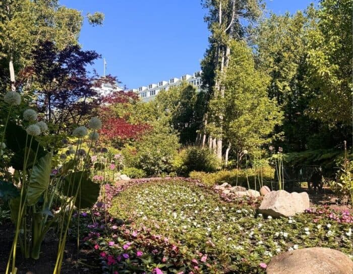 secret garden at The Grand Hotel Mackinac Island