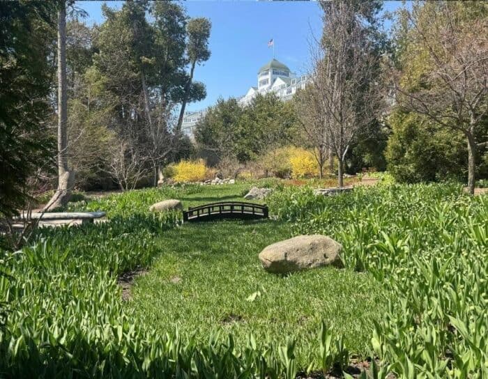 secret garden at The Grand Hotel Mackinac Island