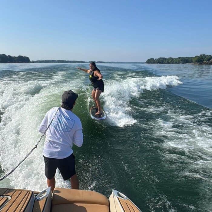 Wake Surfing Lessons with Ride Wake and Surf Co. Mooresville NC