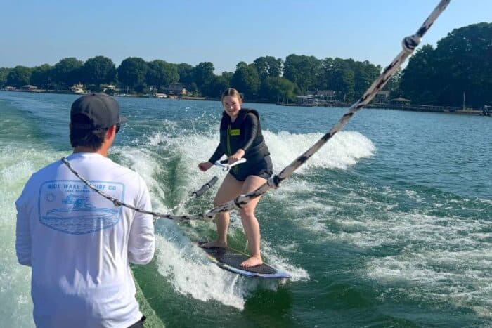 Wake Surfing Lessons with Ride Wake and Surf Co. Mooresville NC