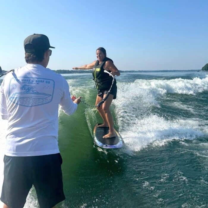 Wake Surfing Lessons with Ride Wake and Surf Co. Mooresville NC