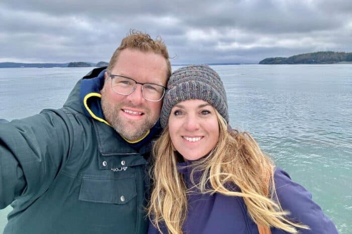 couple on Whale-watching Tour with Quoddy Link Marine Whale and Wildlife Cruises